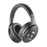 Over-ear black headphones with padded headband and perforated circular ear cups, Focal branding visible on the headband.