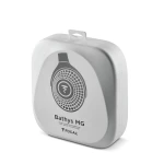 White hard-shell carrying case for Focal Bathys MG headphones, featuring a circular headphone graphic and the Focal logo on the front